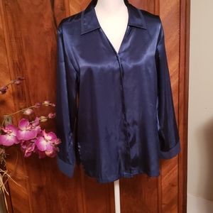 JONES NEW YORK  BLOUSE IN BLUE/TEAL, SZ M
